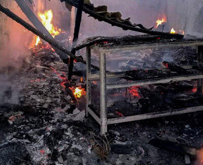 Унаслідок обстрілу Херсона виникла пожежа в гаражному кооперативі
