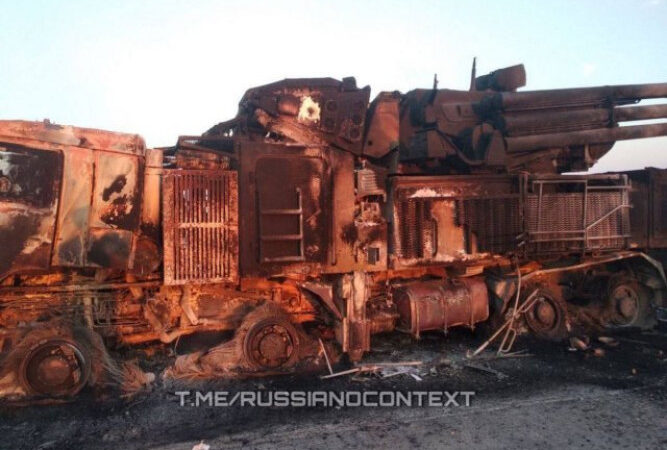 В мережі показали знищений на Херсонщині ЗРГК «Панцирь-С1»